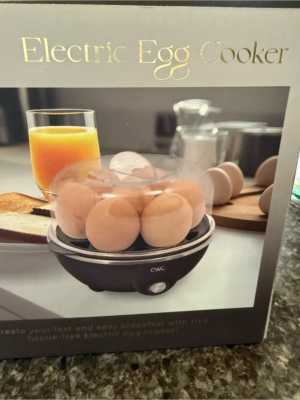 CWC Electric Egg Cooker in Black